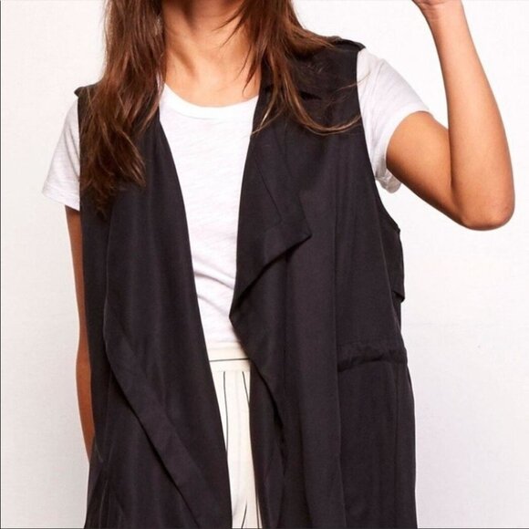 BB Dakota black Adam Utility Tencel waterfall vest - Picture 9 of 15